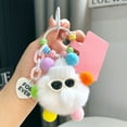 thumbnail image 1 of Uuiauoio Soft Plush Toy Keychain with Stuffed Animal Design, Embroidery Eyes for Bags and Backpacks, Cute Miniature Key Ring for Daily Use and Gift Giving, Durable Plush Keychain for Adults, 1 of 7