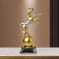 thumbnail image 1 of Standing Horse Resin Statue, Horse Art Figurine Decorative Home & Office Decor Ornaments for Desk Bookshelf Wine Cabinet to Attract Luck and Wealth, 1 of 7