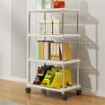 thumbnail image 1 of Uuiauoio Storage Cart,Floor Shelving Unit Mobile Storage Cart Adjustable Tier Shelves, Utility Rolling Cart ,Mobile Shelving Unit Organizer Rack for Kitchen, Bathroom, Office, 1 of 7