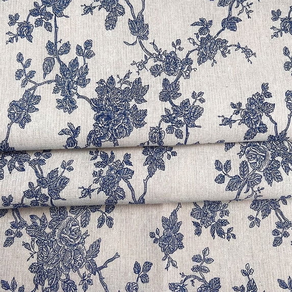 Uuiauoio Watercolor Blue Floral Tablecloth Waterproof, Rose Flower Rectangle Table Cloth, Washable Table Cover for Kitchen Dining Party Decor (59.06×39.37 Inch)