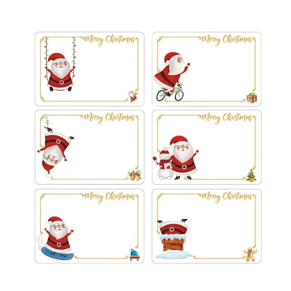 Uuowzo 1 Piece Christmas Tags Gift Label Stickers Self Adhesive Labels Gifts Large Blank Christmas Name Tags Gifts Santa Claus Indoor Christmas Decorations, Christmas Gifts for Family, Multicolor