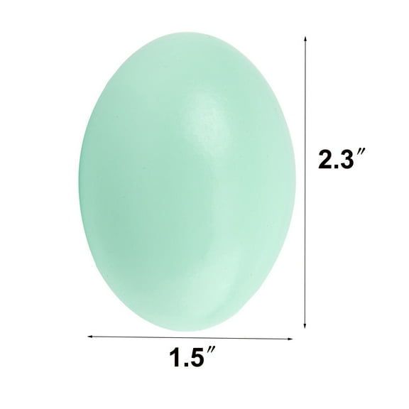 Uuowzo 1 Simulation Easter Eggs Wooden Fake Eggs 2.3 Inch Solid Eggs Indoor Outdoor Easter Decorations for Yard Garden, Green