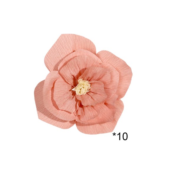 Uuowzo 10 Pack Handmade Crepe Paper Large Peony Flower, Ruffled Paper Flower for Wedding Backdrops Home Wall Decor