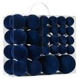 thumbnail image 1 of Uuowzo 46 Pcs Velvet Christmas Balls Flocked Christmas Tree Ornaments Plastic Balls Xmas Decorative Hanging Ornaments Christmas Tree Decoration Indoor Outdoor Christmas Decorations, Blue, 1 of 6