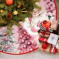 thumbnail image 1 of Uuowzo 48" Christmas Tree Skirt Red Xmas Tree Ornaments for White Soft Plush Christmas Tree Mat with Snowy Pattern for Decorations Holiday Party, 1 of 7