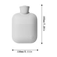 thumbnail image 1 of Uuowzo 500ml Capacity Hot Water Bag Frost Protection, Gray, 1 of 5