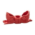 thumbnail image 1 of Uuowzo Christmas Ceramic Bow Candle Holder Bow Candlestick Holder Decorative Candle Stand Centerpiece for Wedding, Dinning and Party Home Table Decoration Photo Props, 1 of 6