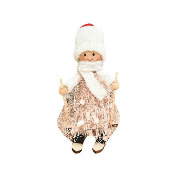 Uuowzo Christmas Decorations Ski Dolls Christmas Hanging Decorations Holiday Gifts Small Hanging Decorations Christmas Ornaments, Pink