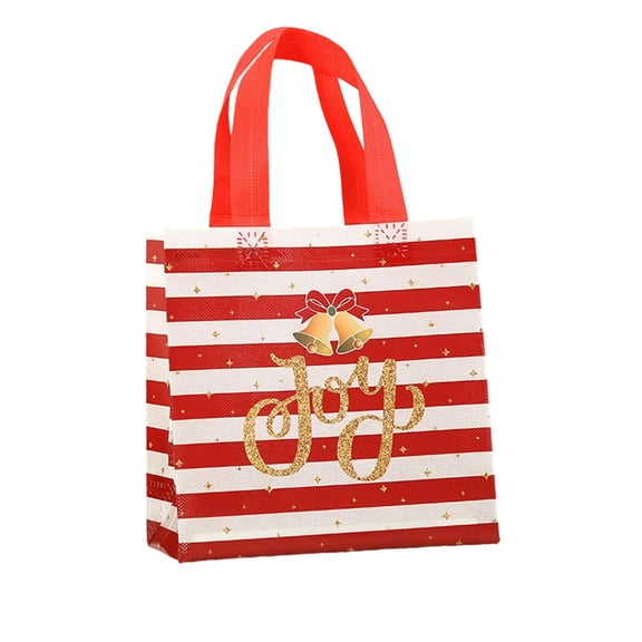 Uuowzo Christmas Gift Bag Non-woven Fabric Handbag Foldable Gift Storage Waterproof Bag Outdoor Christmas Decorations Christmas Party Supplies, D