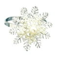 thumbnail image 1 of Uuowzo Christmas Napkin Rings Snowflake Napkin Holder Ring Xmas Snowflake Napkin Holder Napkin Rings Serviette Buckle for Xmas Wedding Party Table Decor, 1 of 6
