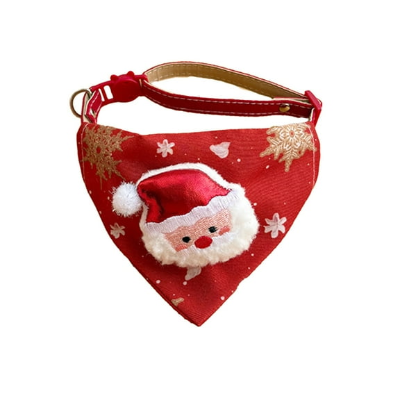 Uuowzo Christmas Pet Scarf Collar Cute Cats And Dog Christmas Accessories Christmas Decorations, Christmas Gifts for Family, D
