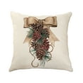 thumbnail image 1 of Uuowzo Christmas Themed Printed Sofa Pillow Cover Christmas Ambiance Decoration Window Cushion Cover Indoor Christmas Decorations, C, 1 of 6