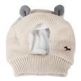 thumbnail image 1 of Uuowzo Dog Ear Muffs Noise Protection, Winter Neck and Ear Warmer Hood for Pet, Dogs Stress & Anxiety Relief Hood Warm Dog Knitted Hat Gifts for Friends Family, Beige, 1 of 3
