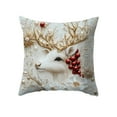 thumbnail image 1 of Uuowzo Farmhouse Christmas Throw Pillow Covers, Xmas Tree Reindeer Snowman Santa Claus Christmas Tree Winter Holiday Decorative Pillowcases for Sofa Bed Home Patio, 18 x 18 Inches, 1 of 6