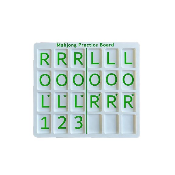 Uuowzo Mahjong Practice Board, Charleston Portable Practice Board with 24 Slots and Gift Tile Slot for Mahjong Lovers