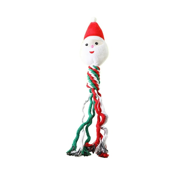 Uuowzo Pet Supplies Christmas Dog Toy D Emitting Puppy Toy Santa Decoration Christmas Party Supplies, E