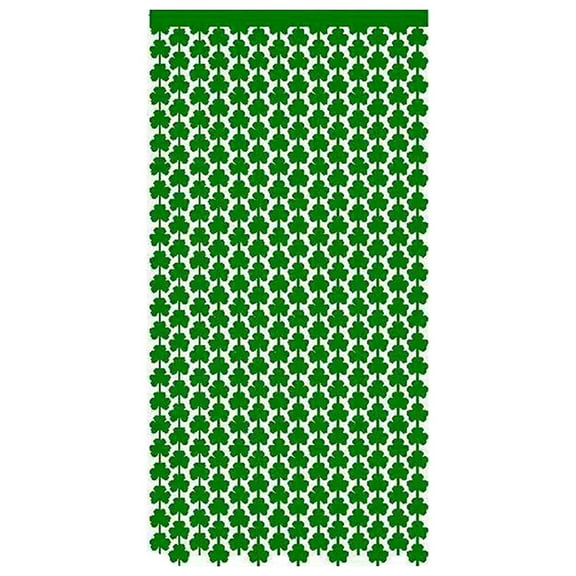 Uuowzo St Patricks Day Door Curtain 1x2 Meter Green Foil Decoration for Irish Holiday Home Decor and Entryway Divider