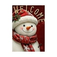 thumbnail image 1 of Uuowzo Winter Christmas Garden Flag Double Sided 12x18 Inch Snowman Snowflake Sign Welcome Yard Flag Farmhouse Outdoor Decor Flax, 1 of 6
