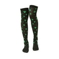 thumbnail image 1 of Uuowzo Women's Long Striped Socks over Knee Thigh High Stockings for Christmas St. Patrick's Day Mardi Gras Socks Green Trefoil Stockings, 1 of 6