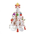 thumbnail image 1 of Uuowzo Wooden Christmas Tree Christmas Gift Six-piece Tree with Small Pendants Set Christmas Ornaments Gifts and Decorations Outdoor Christmas Decorations, White, 1 of 4