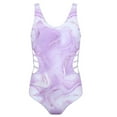 thumbnail image 1 of Uuszgmr 1 Piece Swimsuit For Kid Girls Solid Color Round Neck Sleeveless Daisy Beach Sport Beach Wearpurple,Size10-, 1 of 6