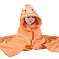 thumbnail image 1 of ZHUASHUM Animal Hooded Soft Children'S Hooded Cloak Cartoon Baby Coral Kids Bath Towel, 1 of 4