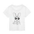 thumbnail image 1 of Uuszgmr Baby Easter T Shirts For Boys Girls Toddler Summer Children'S Cartoon Bunny Print Short Sleeve Round Neckd T Shirt For And Rabbit Graphic Tees Tops White,Size:3-4 Years, 1 of 3