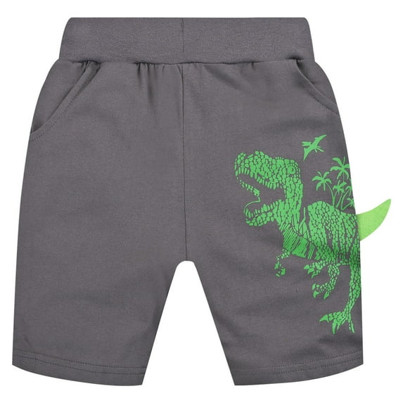 Uuszgmr Baby Pant For Boys Summer Toddler Solid Color Mid Pants Dinosaur Prints Slacks,Size:5-6 Years F