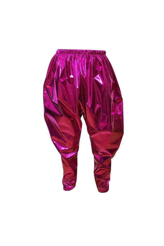 Uuszgmr Baby Pants For Boys Girls Kids Girls Metallic Harem Dance Pants Loose Fit For Modern Hop Street Dancewear Hot Pink,Size:5-6 Years