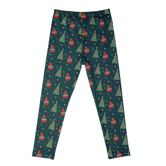 Uuszgmr Baby Pants For Boys Girls Kids Toddler Girls Christmas Leggings Deer Xmas Tree Plaid Dot Print Leggings Long Pants Bottom Stretch Yoga Trousers B,Size:6-8 Years