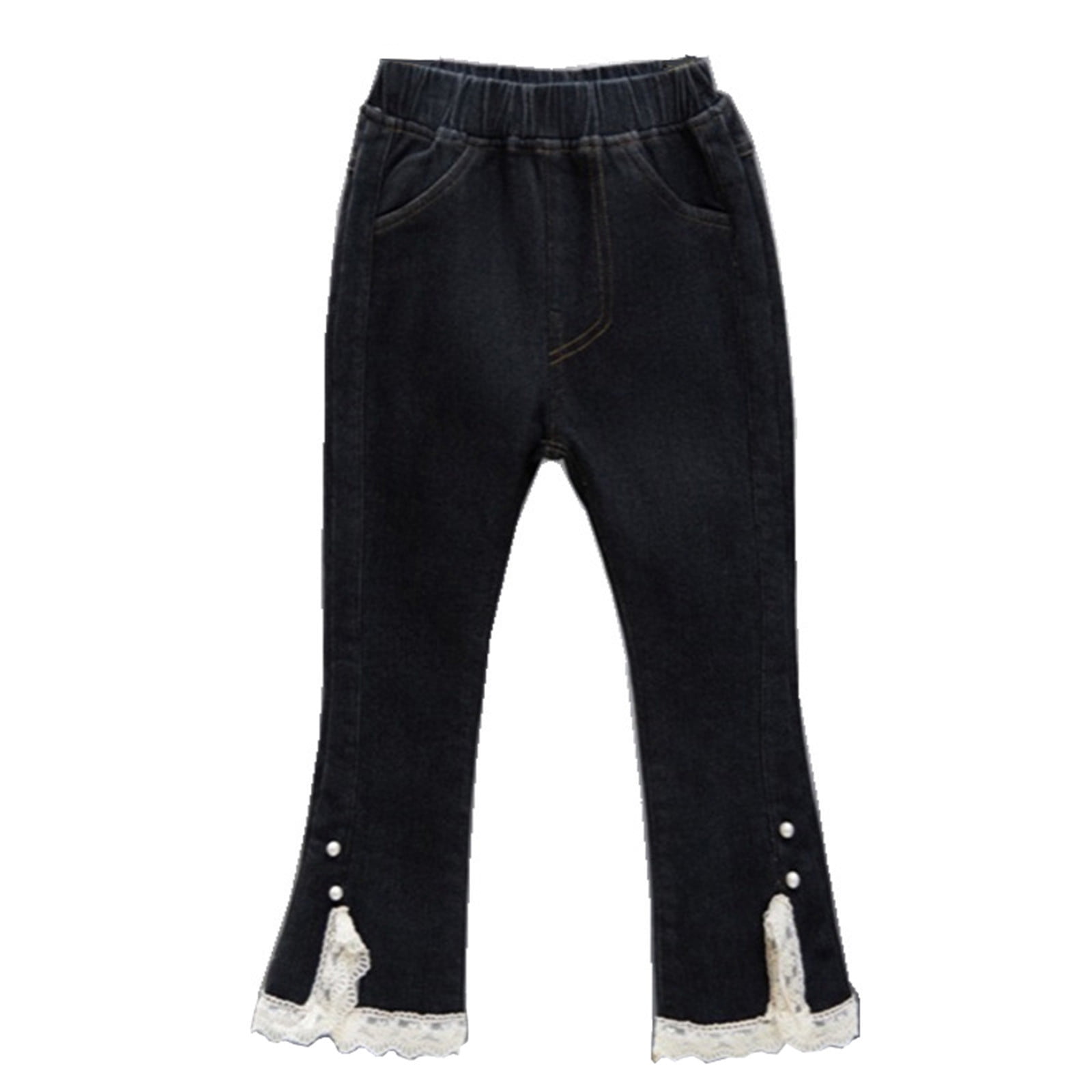 Uuszgmr Baby Pants For Boys Girls Kids Toddlers Girls Lined Jeans Winter Denim Jeggings Warm Pants Black Size 2 3 Years