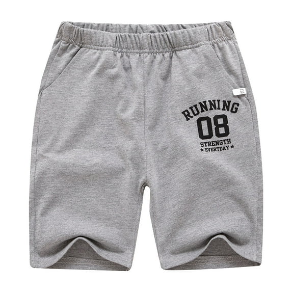 Uuszgmr Baby Pants For Boys Girls Toddler Children Pull On Cartoon Numbers Prints Pockets Sports Casual Half Length Pants Grey,Size:8-9 Years