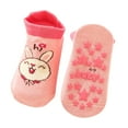 thumbnail image 1 of Uuszgmr Baby Sock 0-6 Months Cotton Crew Cute Slip Animal Prints Cloud Knitting Toddler Solid Color Socks Pink, 1 of 4