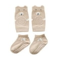 thumbnail image 1 of Uuszgmr Baby Sock 1-2 Years Infants Toddlers Mid Calf Length Socks 1 Pair Lace Kneecap Long Stockings Ruffled School Socks Khaki, 1 of 3