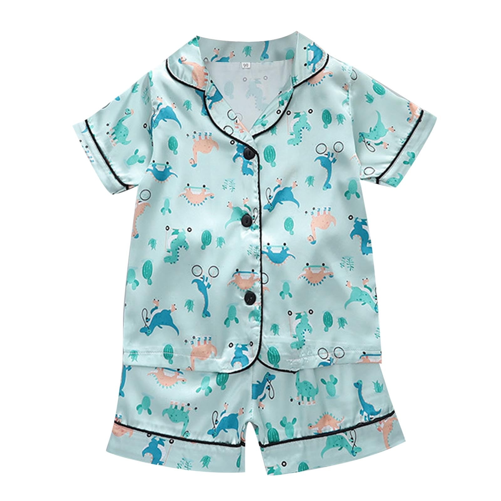 Uuszgmr Babys Boys Girl Pajamas Toddler Spring Summer Cartoon Print