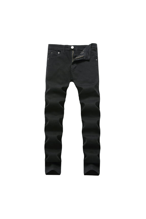 Uuszgmr Cargo Pants For Men Slim Fit Straight Tube Retro Hop Pants Street Jeans Pants,28 Black