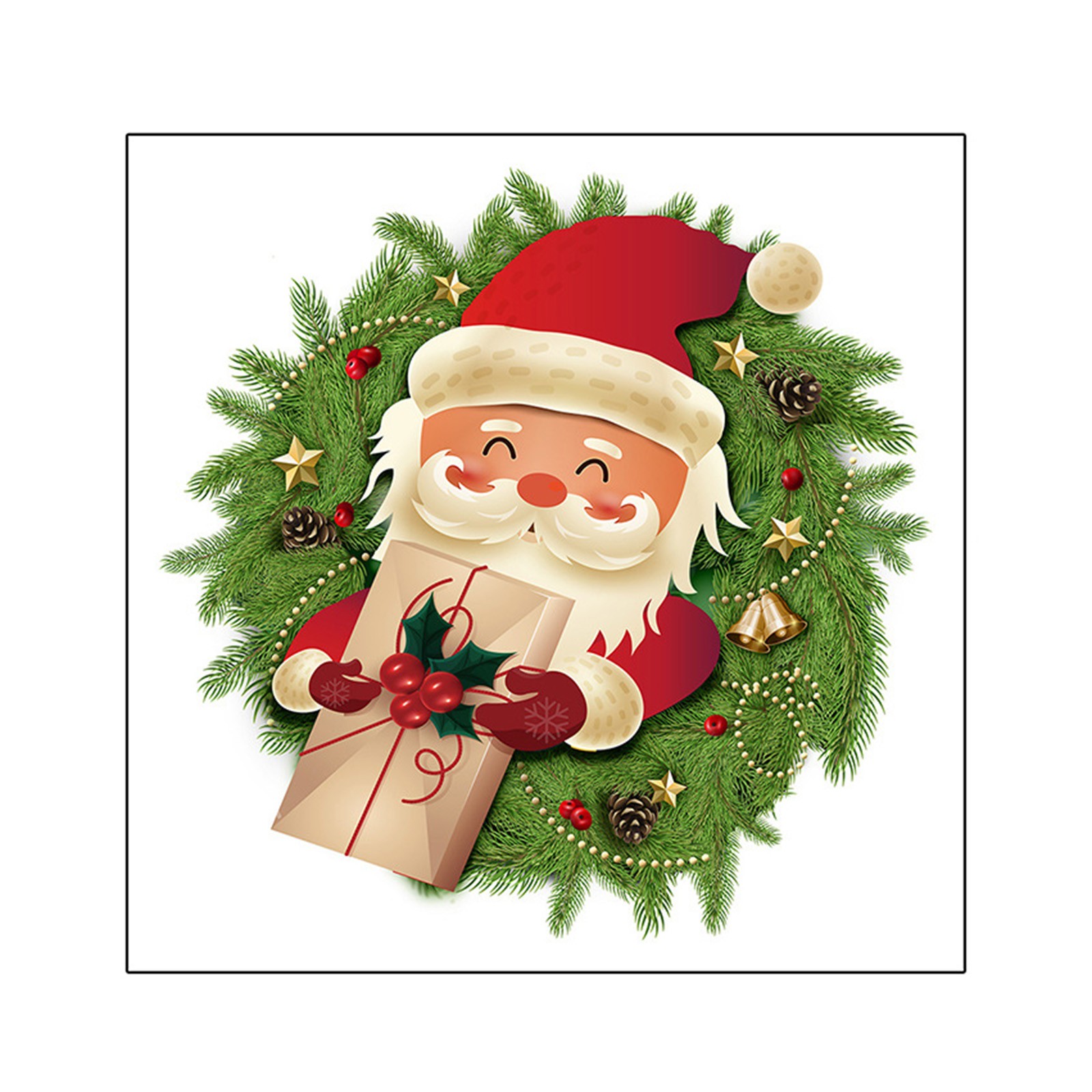 Uuszgmr Christmas Home Decoration One Meter Wall Stickers Santa Gift
