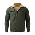 thumbnail image 1 of Uuszgmr Jacket For Mens Male Winter Jacket Plush Cotton Work Clothes Casual Jacket, 1 of 4