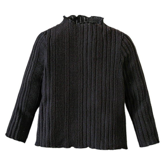 Uuszgmr Kid Boys Girls Tops Toddler Long Sleeve Child Solid Color Simple Knit Ribbed Solid T Shirt Pullover Tops,Size:18-24 Months