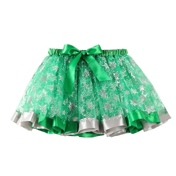 Uuszgmr Kid Dresses For Girls Childrens Girls Christmas Dance Party Snowflake Tulle Skirt Ballet Skirts Comfortable Wear