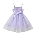 thumbnail image 1 of Uuszgmr Kids Toddler Baby Girls Tutu Dress Sleeveless Bowknot Star Glitter Tulle Dresses Party Prom Ball Gown Princess Dress Purple,Size:3-4 Years, 1 of 8