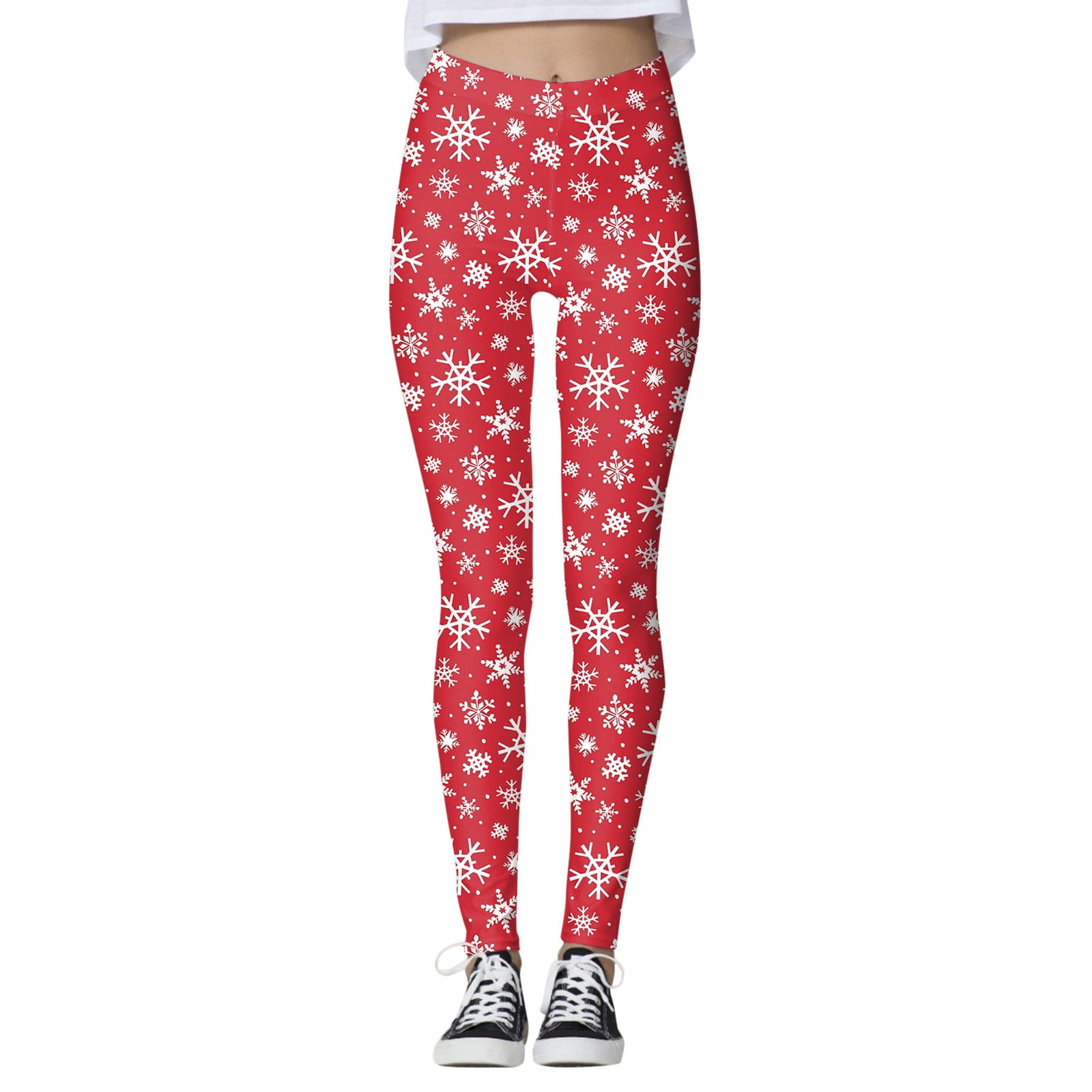Uuszgmr Leggings For Women Womens Christmas Printed Pants Skinny ...