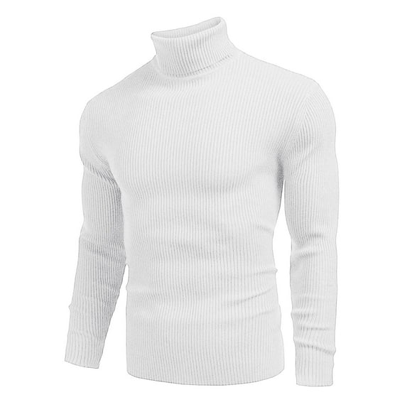 Uuszgmr Mens Coat Male Autumn And Winter Sweater Round Neck Pullover Bottoming Shirt All Matching High Neck Top