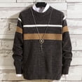 thumbnail image 1 of Uuszgmr Mens Coat Male Fashion Trends Color Pullover Round Neck Casual Long Sleeve Sweater Sweater For Men, 1 of 4