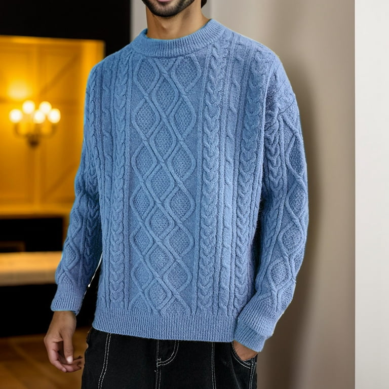 トップス a machine twist wool sweater Spliced Sweater - Denim