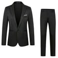 thumbnail image 1 of Uuszgmr Mens Suit Men's Business New And Fashion Slim Fit Solid Color Formal Classic Single Leisure Suit Two Suits For Business Wedding Party,Size:L-5XL, 1 of 2