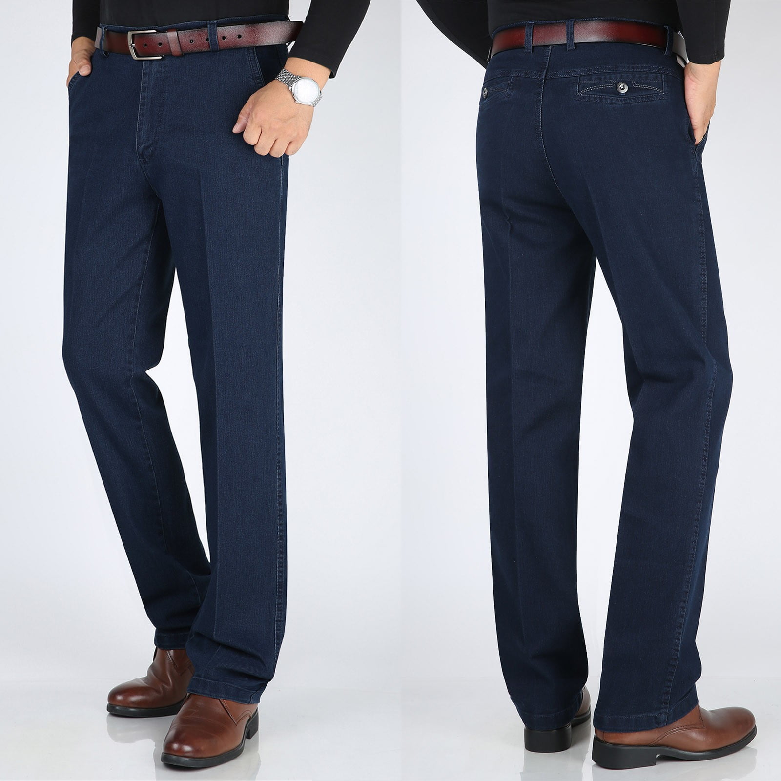 ZHUASHUM Pant For Men High Waist Straight Fit Jeans High Waist Straight ...