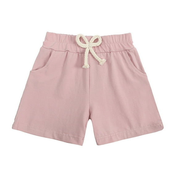 Uuszgmr Pants For Baby Boys Solid Color Toddlers And Babies' Cotton Pull On Shorts Spring Summer Solid Color Breathable Cotton Sweatpants,Size:2-3 Years Pink