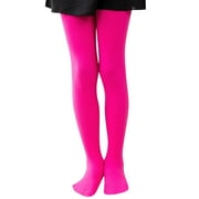 ZHUASHUM Pants For Baby Girls Toddler Cotton Leggings Pantihose Stretchy Basic Full Length Ballet Dance Pantyhose For Spring Summer Stocking Hot Pink 12-24 Months