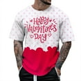 thumbnail image 1 of Uuszgmr Shirts For Mens Male Valentine'S Day Love Letter Print Short Sleeve T Shirt Pullovera Gift For A Boyfriend And Husband,Size:S-2XL, 1 of 3